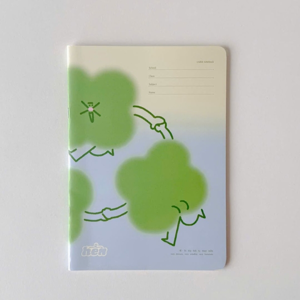 Vở 4 ô ly 52 trang 100gsm Hên - 3 Lá Hên