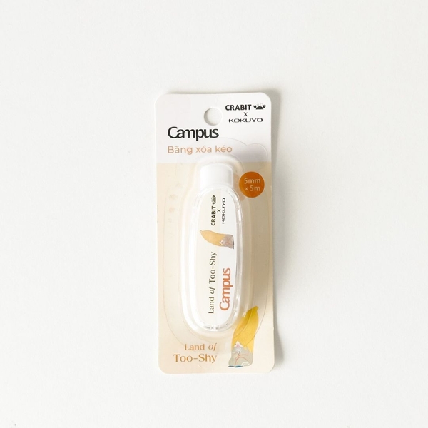 Bút xoá kéo băng xoá giấy nhỏ gọn Crabit x Kokuyo Campus Land of Too-Shy
