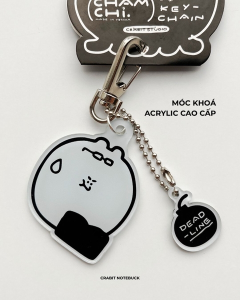 Móc khoá acrylic Chăm chỉ