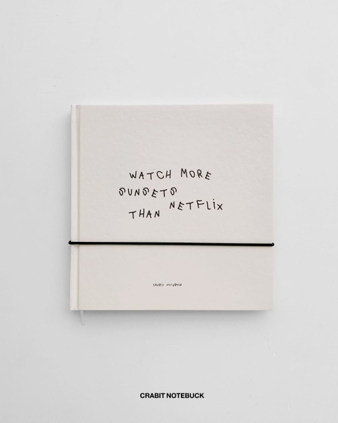 Sổ vẽ Sketchbook 190gsm Vuông A Few Notes - Watch More Sunset Than Netflix