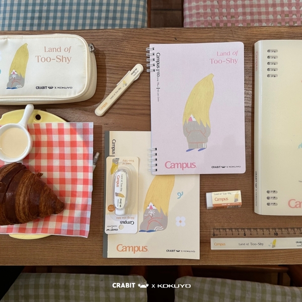 Sổ lò xo A5 grid 160 trang Bananeet - Crabit x Kokuyo - Land of Too-Shy