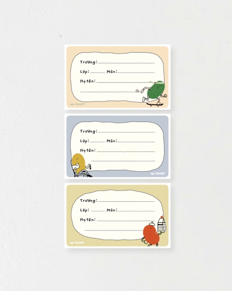 Tập 18 nhãn vở Crabit - Học đậu thi đỗ