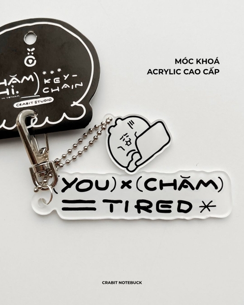 Móc khoá acrylic Chăm chỉ