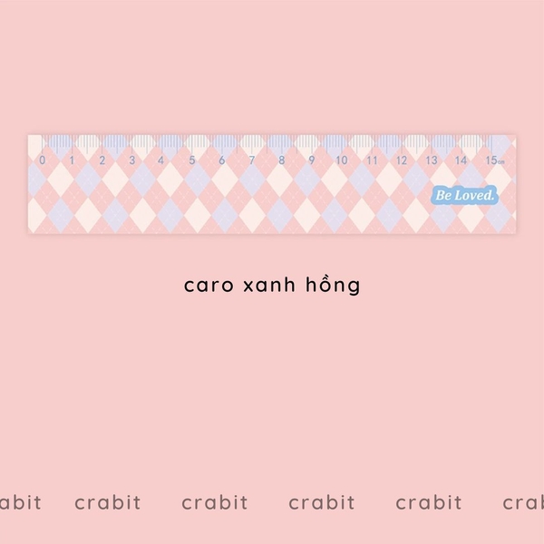 Thước kẻ caro 15cm