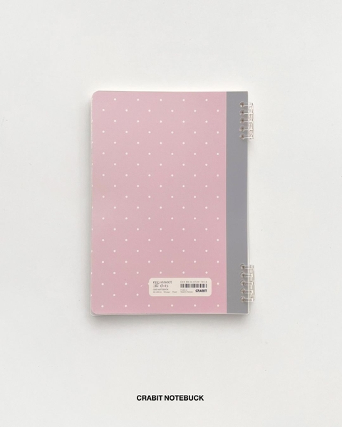 Vở grid caro 160 trang còng 2 đầu 70gsm 160 trang Chấm bi - Hồng