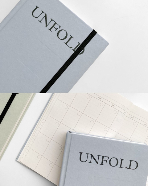 Sổ lịch kế hoạch Planner 2026 14 tháng A5 Crabit The Unfold - Xanh dương