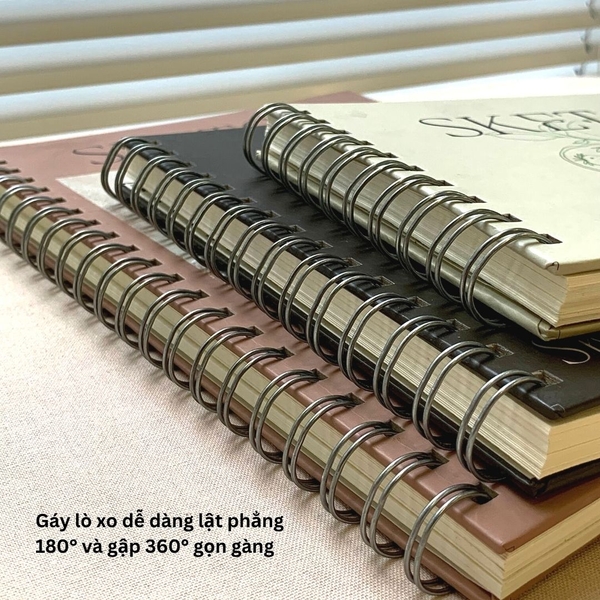 Sổ Sketchbook lò xo A5 ngang - Xanh