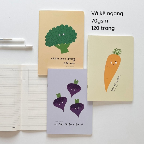 Vở kẻ ngang 120 trang Vitamin Củ cải