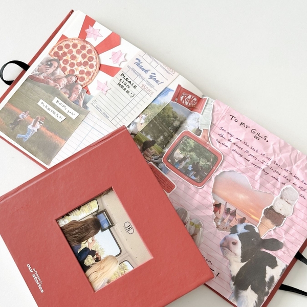 Sổ nhật ký ảnh memories journal Crabit x SGT - Đỏ