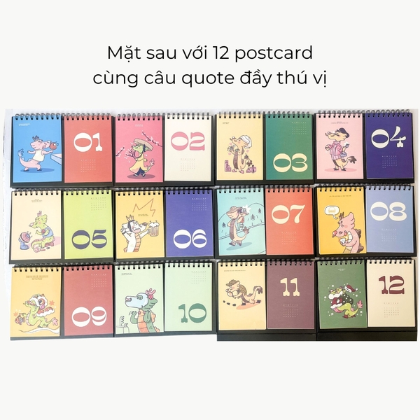 Lịch 2024 để bàn Crabit Calendar Thìn Thần Thái