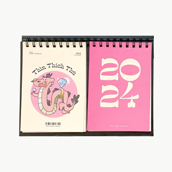 Lịch 2024 để bàn Crabit Calendar Thìn Thần Thái