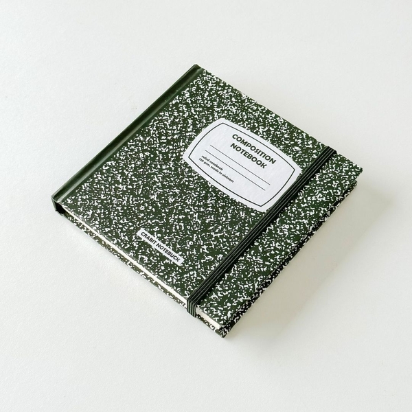 Sổ kẻ ngang khổ vuông 140 trang 130gsm tặng kèm sticker Composition Collection - Đen Pepper