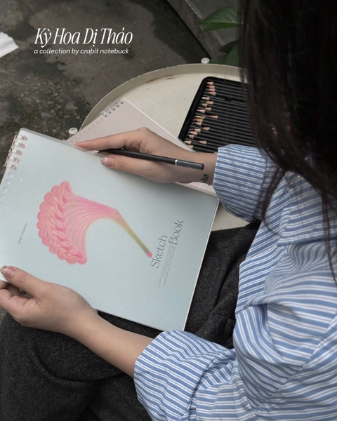 Sketchbook slim binder B5 190gsm Kỳ Hoa Dị Thảo - Hoa Mào Gà
