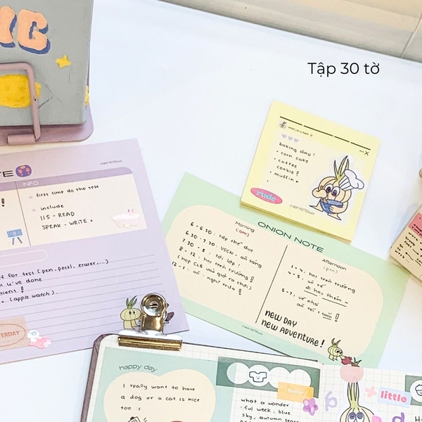 Giấy note to ghi chú - Onion