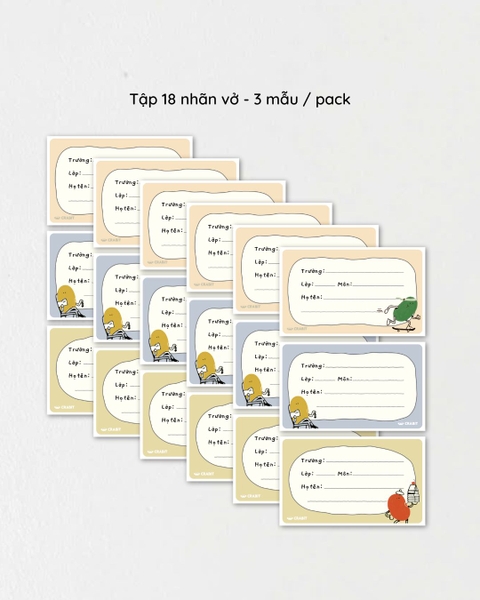 Tập 18 nhãn vở Crabit - Học đậu thi đỗ