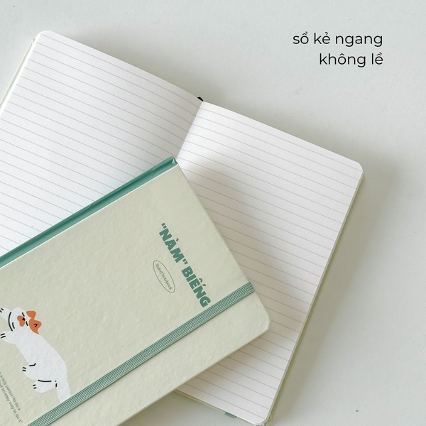 Sổ kẻ ngang 120 trang 100gsm - "Nàm" Biếng Mèo trắng