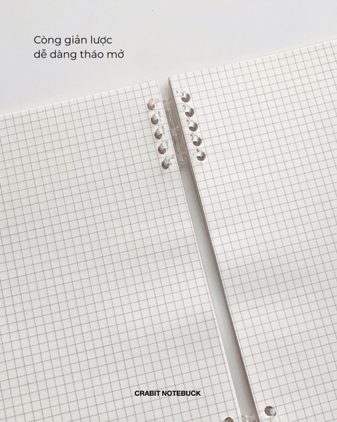 Vở grid caro 160 trang còng 2 đầu 70gsm 160 trang Chấm bi - Xanh