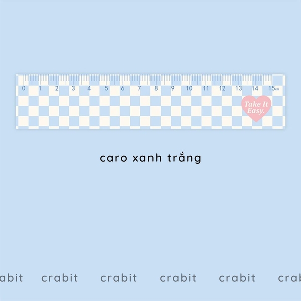 Thước kẻ caro 15cm