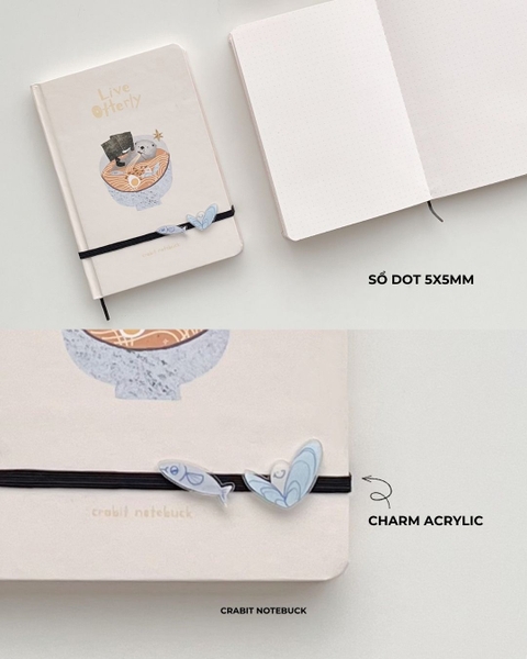 Sổ tay A5 Dotgrid 132 trang 130gsm Otter - Ramen