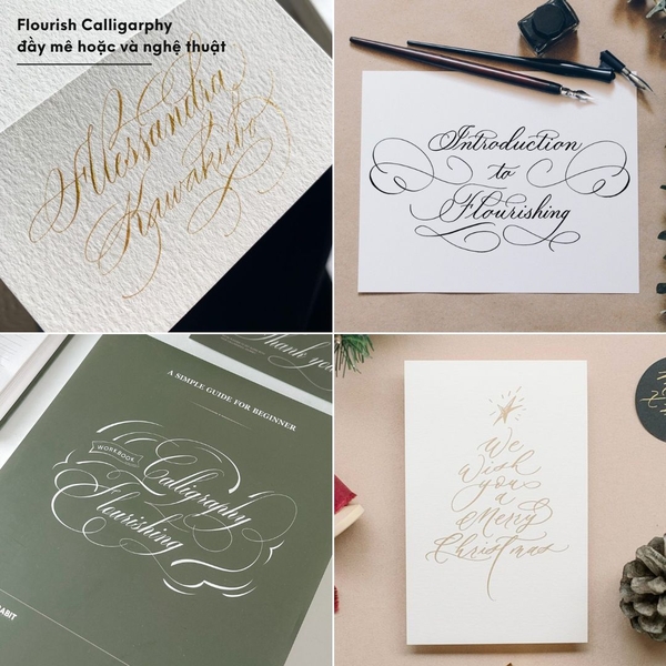 Sách luyện viết Flourish Calligraphy Crabit dành cho người mới bắt đầu