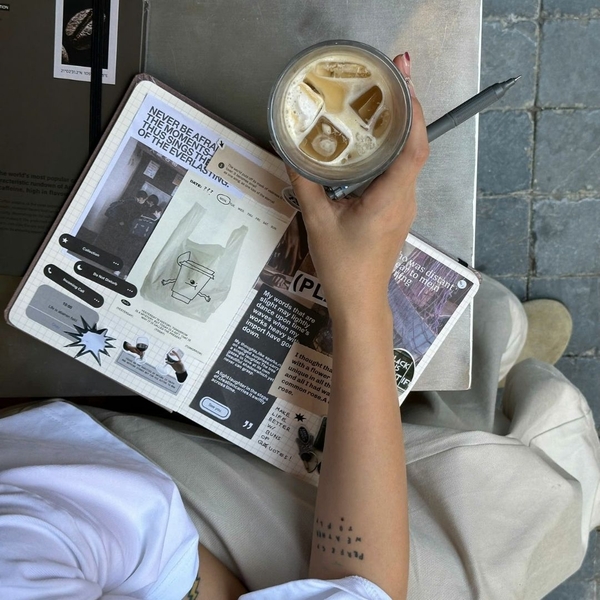 Sổ tay A5 grid 130gsm Crabit Coffee Beans - Liberica