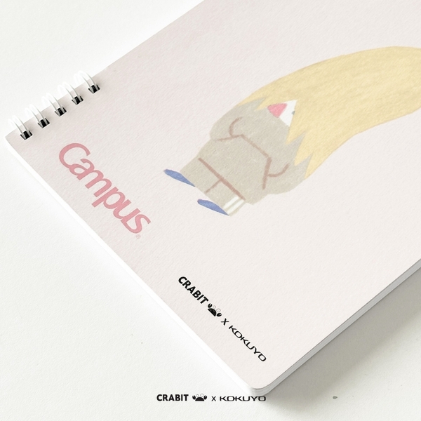 Sổ lò xo A5 grid 160 trang Bananeet - Crabit x Kokuyo - Land of Too-Shy