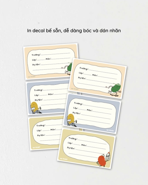 Tập 18 nhãn vở Crabit - Học đậu thi đỗ