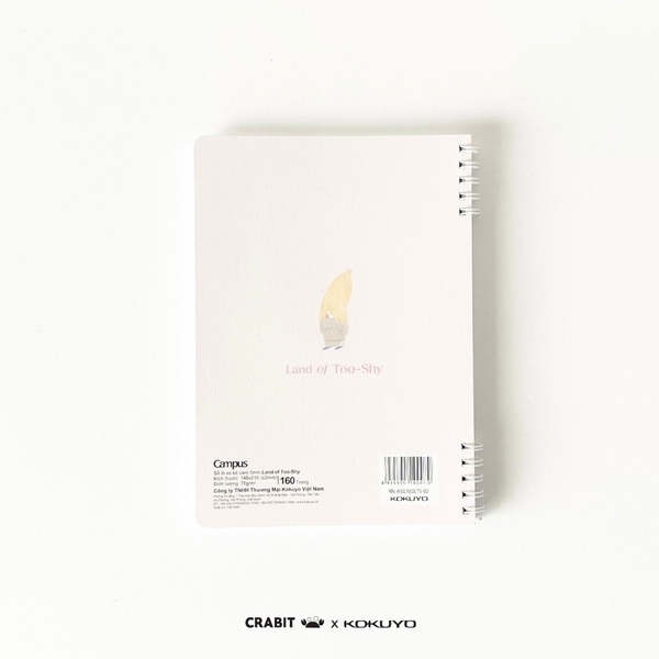 Sổ lò xo A5 grid 160 trang Bananeet - Crabit x Kokuyo - Land of Too-Shy