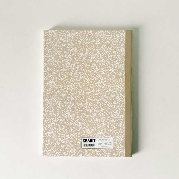 Vở kẻ ngang 200 trang tặng kèm sticker Composition Collection - Nâu Sữa