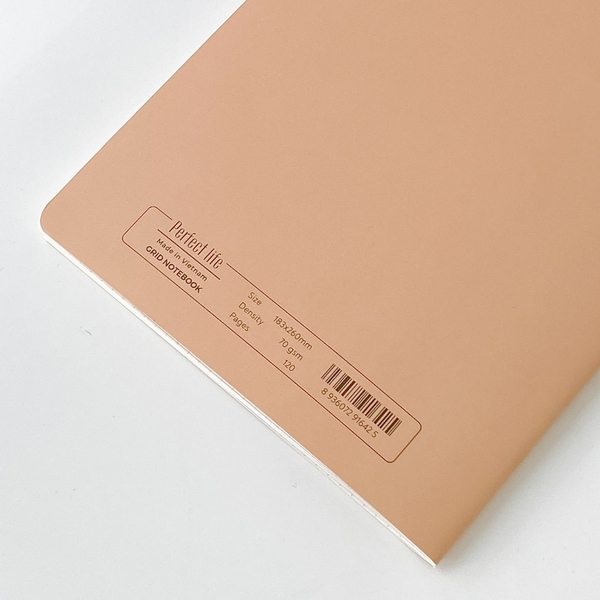 Vở grid 120 trang - Perfect Life Sữa chua cam