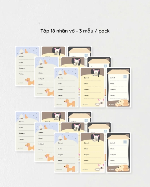 Tập 18 nhãn vở Crabit - Furry Friends