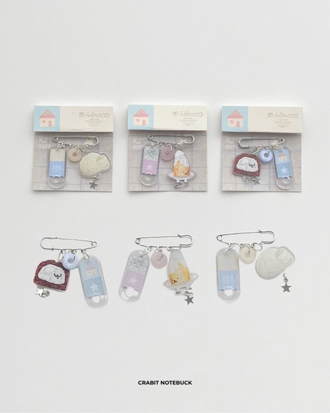 Móc khoá ghim cài charm Miếng