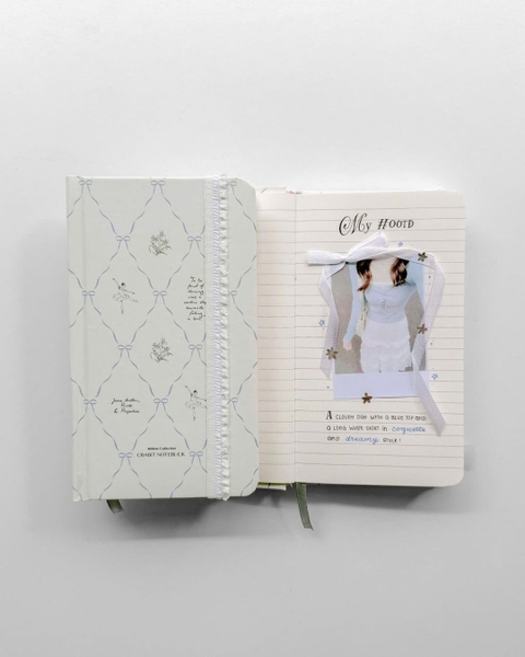 Sổ tay scrapbook handy kẻ ngang 130gsm The Reverie Diary - Ballet Trắng