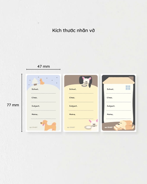 Tập 18 nhãn vở Crabit - Furry Friends