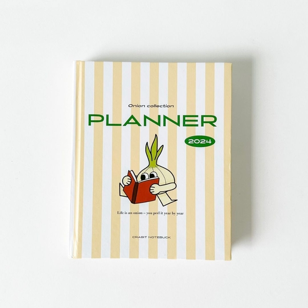 Sổ lịch Planner 2024 12 tháng - Onion Hành sọc