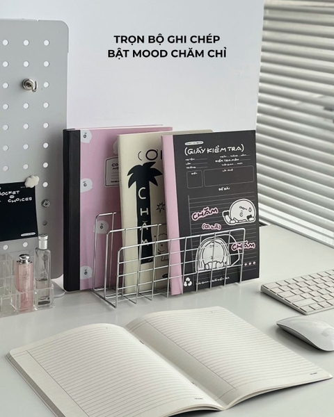 Combo 3 Tập giấy kiểm tra đóng quyển 15 tờ đôi 60 trang 70gsm Chăm chỉ