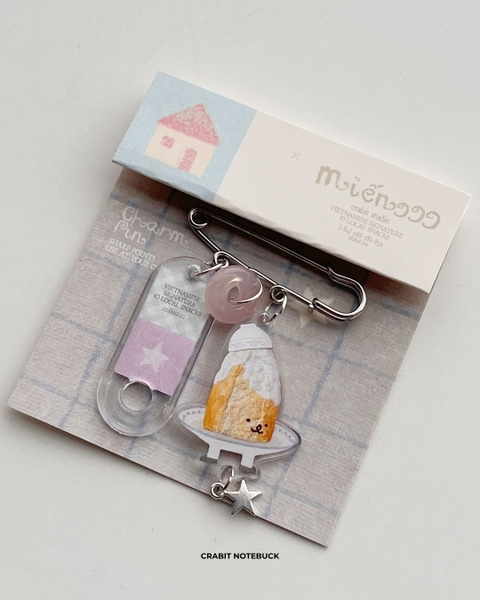 Móc khoá ghim cài charm Miếng