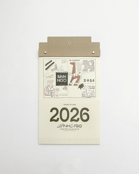 Lịch treo tường 2026 Lịch poster Crabit - Mã Đáo Thành công