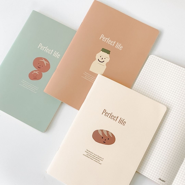 Vở grid 120 trang - Perfect Life Bánh mỳ trắng