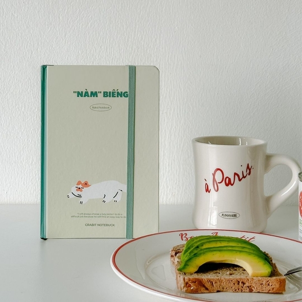 Sổ kẻ ngang 120 trang 100gsm - "Nàm" Biếng Mèo trắng