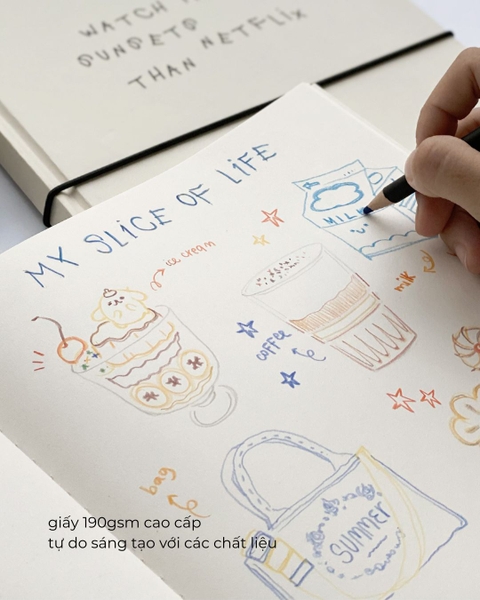 Sổ vẽ Sketchbook 190gsm A5 A Few Notes - Cute But A Over Thinker