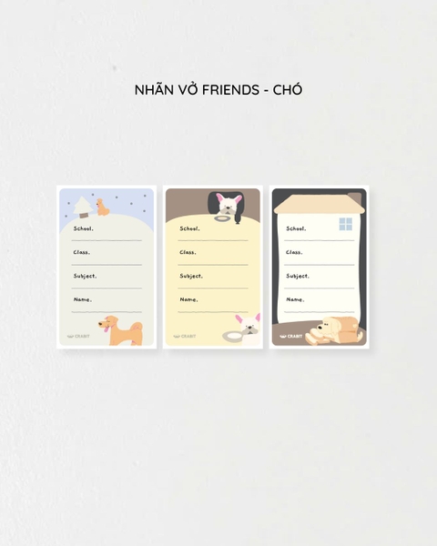 Tập 18 nhãn vở Crabit - Furry Friends