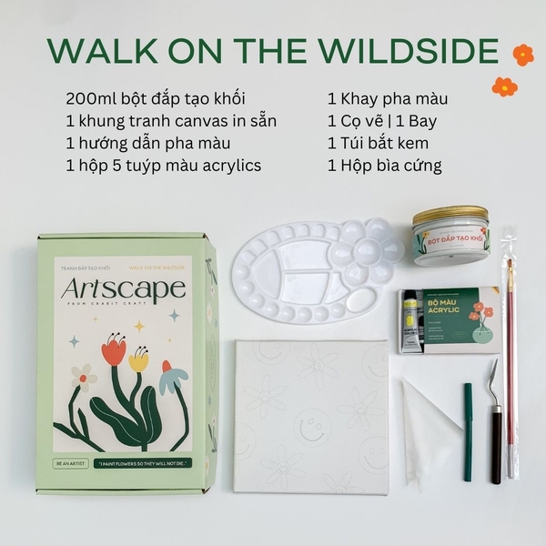 Bộ tranh đắp màu nổi - Walk on the wildside