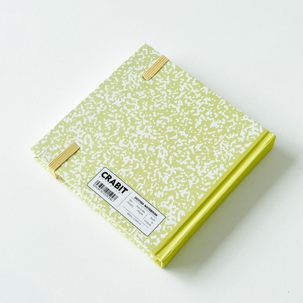 Sổ dot khổ vuông 140 trang 130gsm tặng kèm sticker Composition Collection - Vàng chanh Lime