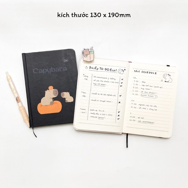 Sổ kẻ ngang bỏ túi Crabit Capybara Life Collection - Capybara Fruits