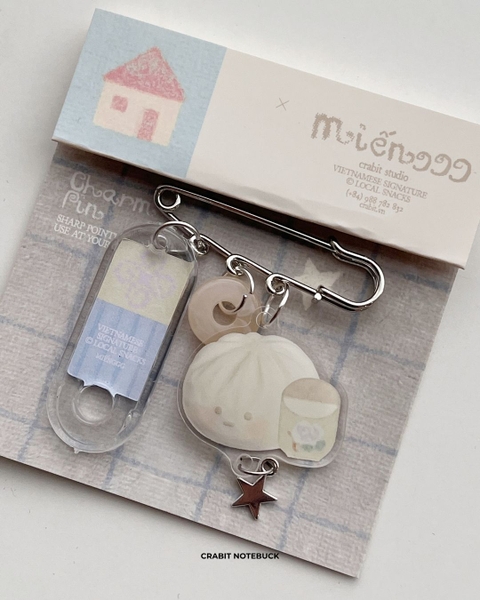 Móc khoá ghim cài charm Miếng