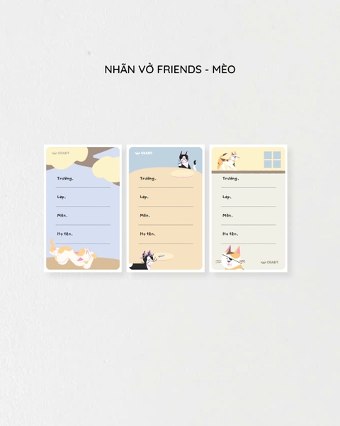 Tập 18 nhãn vở Crabit - Furry Friends