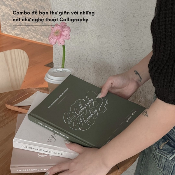 Sách luyện viết Flourish Calligraphy Crabit dành cho người mới bắt đầu