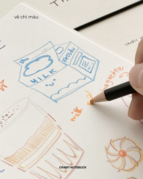 Sổ vẽ Sketchbook 190gsm Vuông nhỏ A Few Notes - You Can't Screenshot The Vibe