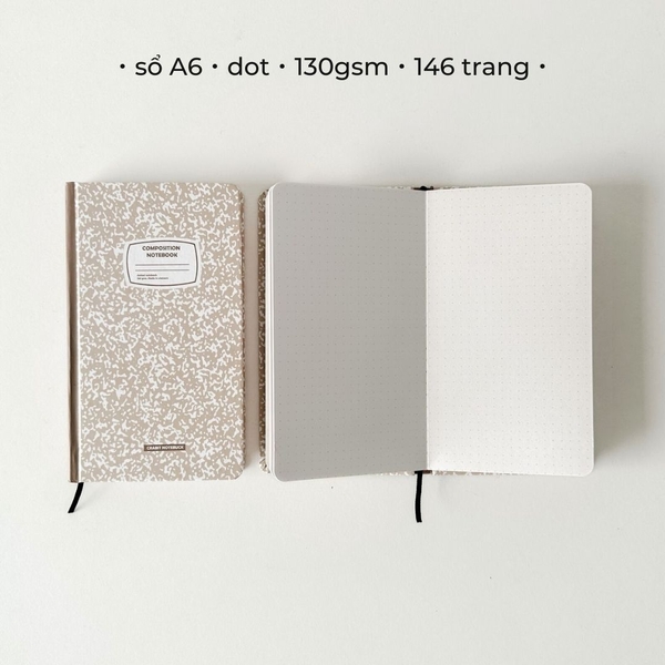 Sổ dot handy 140 trang 130gsm Crabit Composition Collection